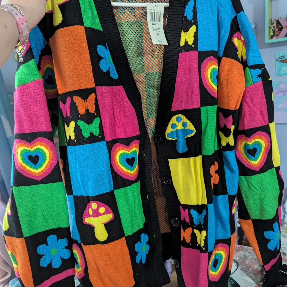 Hot Topic Multicolor Jumpsuit & Cardigan Set - Picture 3 of 5